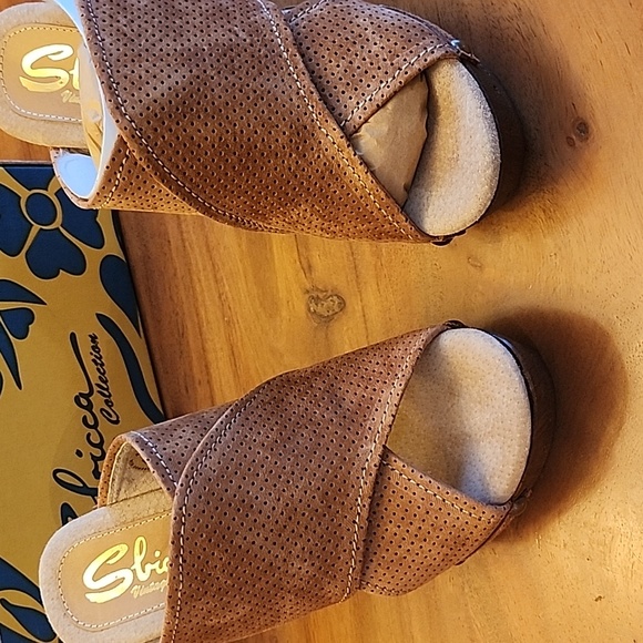 COPY - Sbicca wedge Declan sandal new size 8 rust suede - Picture 8 of 9